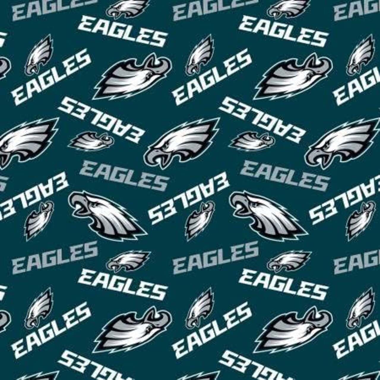 Philadelphia Eagles Cotton Fabric - NFL Team Logo Cotton 1/2 yard